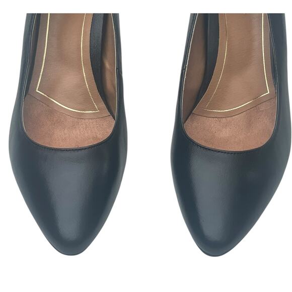 NEW! Vionic Mia Black Leather Heels Size 9 Orthotic Arch Support Comfort Pumps - Picture 12 of 14